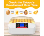 Advwin 56 Egg Incubator w/LED Candle Lamps Fully Automatic Digital Turning Chicken Hatcher