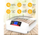 Advwin 56 Egg Incubator w/LED Candle Lamps Fully Automatic Digital Turning Chicken Hatcher