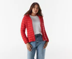 Tommy Hilfiger Women's Essential Lightweight Puffer Jacket - Primary Red