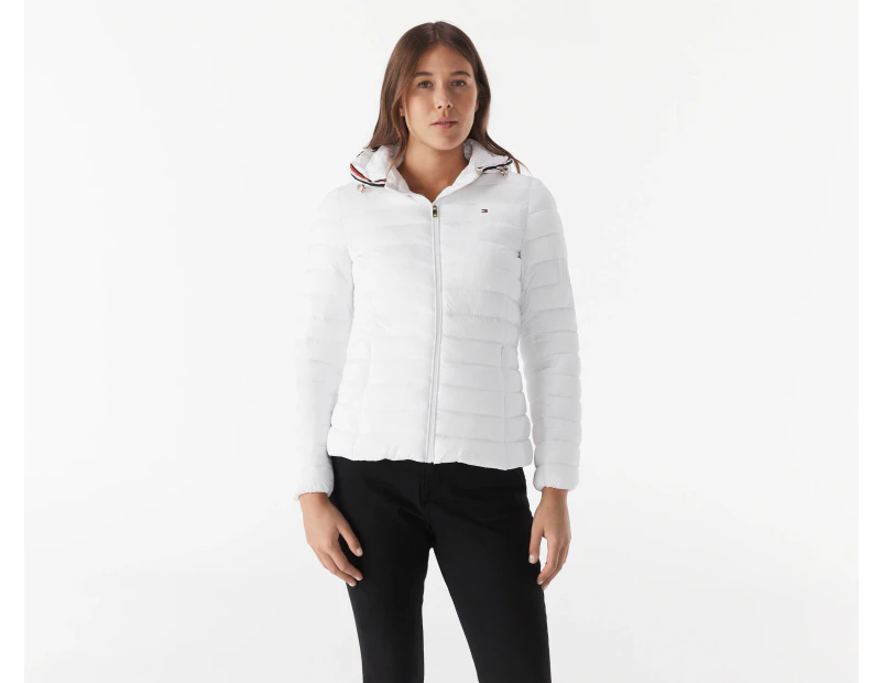 Tommy Hilfiger Women's Essential Lightweight Puffer Jacket - Optic White