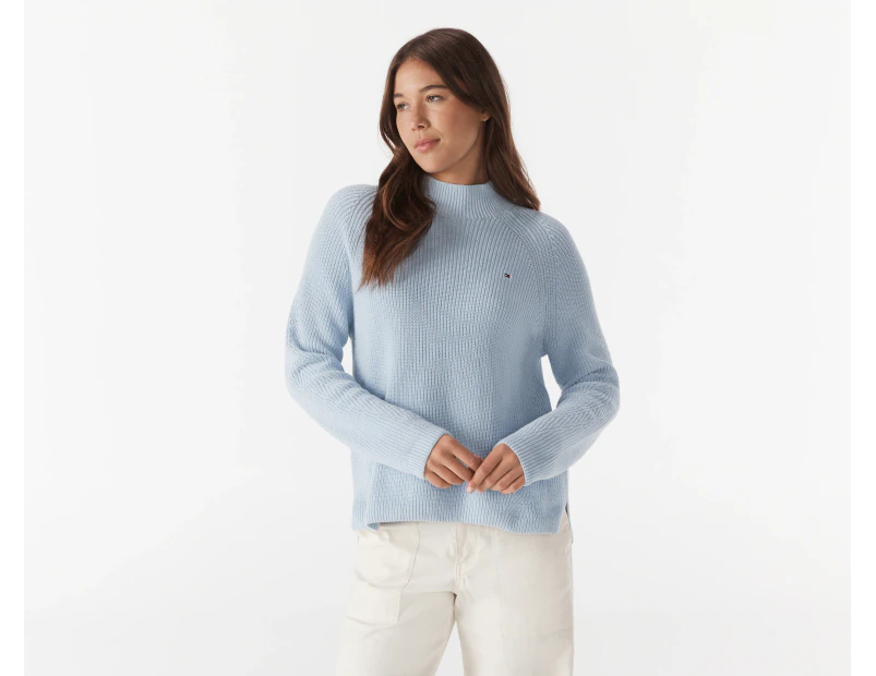 Tommy Hilfiger Women's Hayana Mockneck Sweater - Breezy Blue