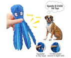 Plush toy octopus creaking dog toy molar soft and durable interactive dog chewing toy