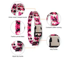 Two dog collar with pattern is suitable for small size and can be used for walking and training
