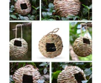 Bird Houses For Outside Hanging, Set Of 4 Hand Woven Bird Nesting House Bird Lover Gifts