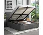 Oikiture Bed Frame Queen Size Gas Lift Grey BOSS