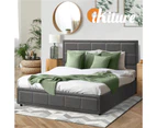 Oikiture Bed Frame Queen Size Gas Lift Grey BOSS