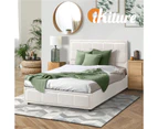 Oikiture Bed Frame King Single Size Gas Lift White BOSS