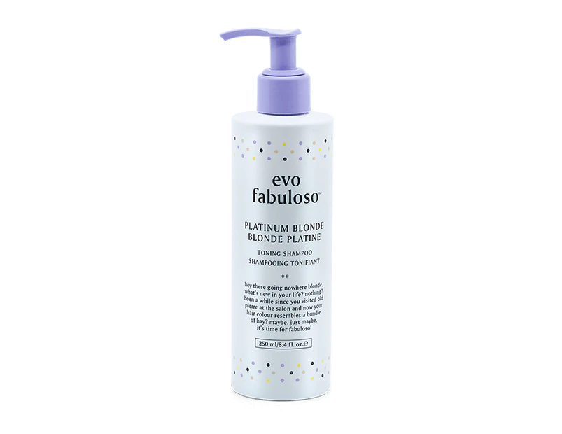 Evo Fabuloso Platinum Blonde Toning Shampoo 250ml