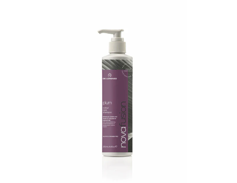 6x De Lorenzo Novafusion Plum Colour Care Shampoo 250ml