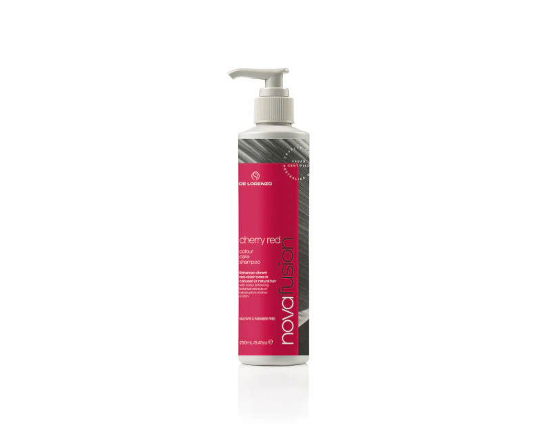 6x De Lorenzo Novafusion Cherry Red Colour Care Shampoo 250ml