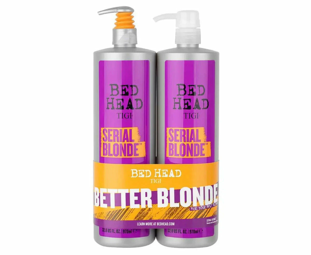 3x TIGI Bed Head Serial Blonde Restoring Shampoo and Conditioner Duo Set 970ml