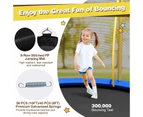 Costway 8FT Round Trampoline Kids Bouncer Jumping Rebounder Indoor Outdoor w/Enclosure Net security Pad