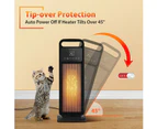 ADVWIN Portable Heater, 2000W Self-Regulating Ceramic Heater with Oscillation, 8H Timer, Tip-Over Protection Black