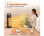ADVWIN Portable Heater, 2000W Self-Regulating Ceramic Heater with Oscillation, 8H Timer, Tip-Over Protection Black