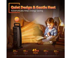 ADVWIN Portable Heater, 2000W Self-Regulating Ceramic Heater with Oscillation, 8H Timer, Tip-Over Protection Black