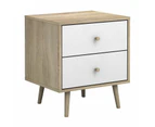 Bedside Table with Drawer and Storage for Bedroom
