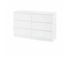 6-Drawer Dresser for Bedroom with Fabric Storage - White