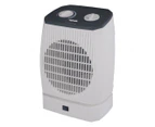 Heller 2000W Upright Oscillating Fan Heater - White