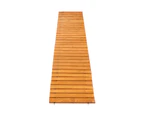 Livsip Garden Wooden Pathway 8ft Straight Roll-Out Wood Walkway Outdoor Backyard