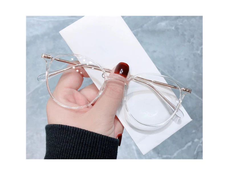 Unisex Glasses Fashionable Prevent Sliding High Toughness Stylish Eyeglasses Frame For Women Men Transparent White