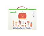 Tooky Toy Little Firefighter Set Pretend Play Themed Carry Bag For Kids 3y+