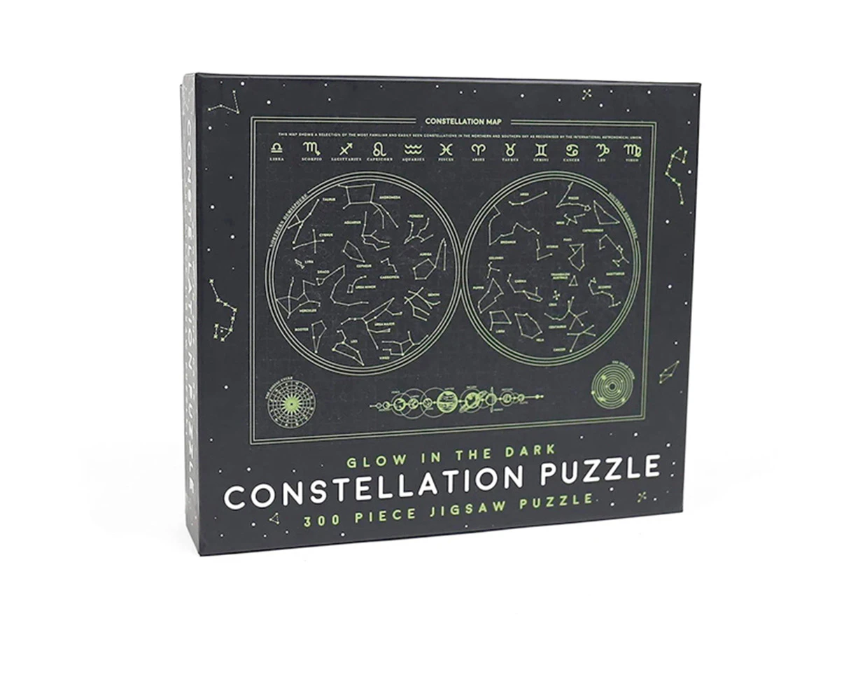 300pc Gift Republic 40x30cm Glow In The Dark Constellation Jigsaw Puzzle Game