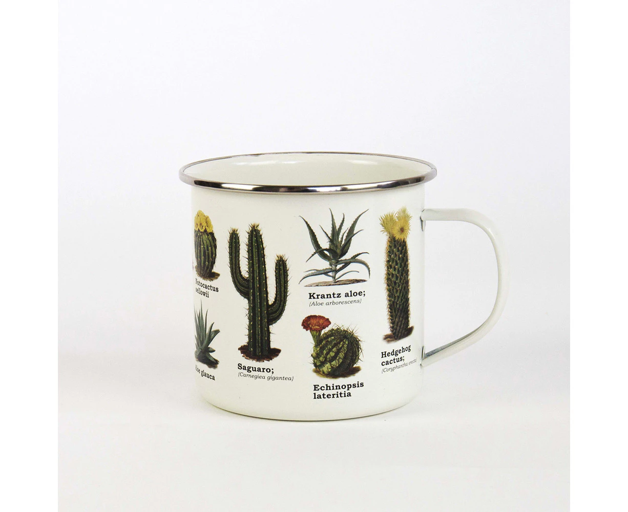 Gift Republic Enamel Botanica Coffee Mug Tea/Milk Cup w/Handle Novelty Drinkware