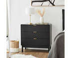 Cooper & Co. Apia 80cm Chest of 3 Drawers Black