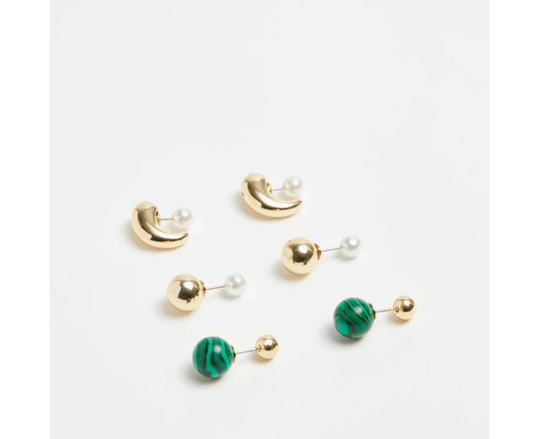 Target 3 Pack Ball Stud Earrings