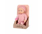 LullaBaby 14-inch Baby Doll with PJs and Pink Hat