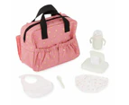 LullaBaby Doll Diaper Bag with Changing Accessories Set - Pink