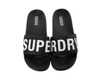Superdry Men's Core Vegan Pool Sliders - Black