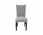 Hyper Cover Stretch Dining Chair Covers with Patterns Elegant Grey - 2 pcs