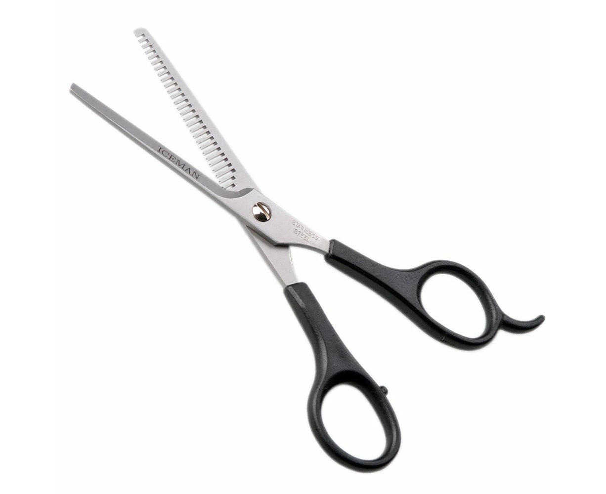 6x Iceman Black Handle 6" Thinner Scissors