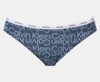 Calvin Klein Women's Autograph Bikini Briefs 5-Pack - Crayon Blue/Shore Line/Charcoal Heather/Black/Sketch