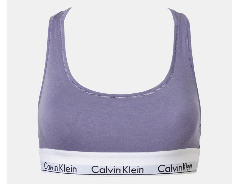 Calvin Klein Women's Modern Cotton Unlined Bralette - Splash of Grape