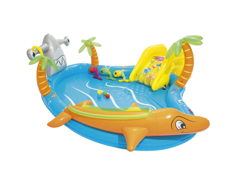 Bestway 273L Inflatable Sea Life Water Fun Park Pool with Slide - 2.8m x 87cm