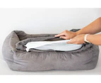 Hacienda Easy to Clean Electric Heated Rabbit Faux Fur Covering Pet Bed - Medium