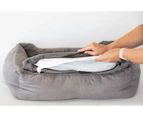 Hacienda Easy to Clean Electric Heated Rabbit Faux Fur Covering Pet Bed - Small