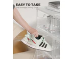 3pcs Shoe Box Containers Stackable Clear