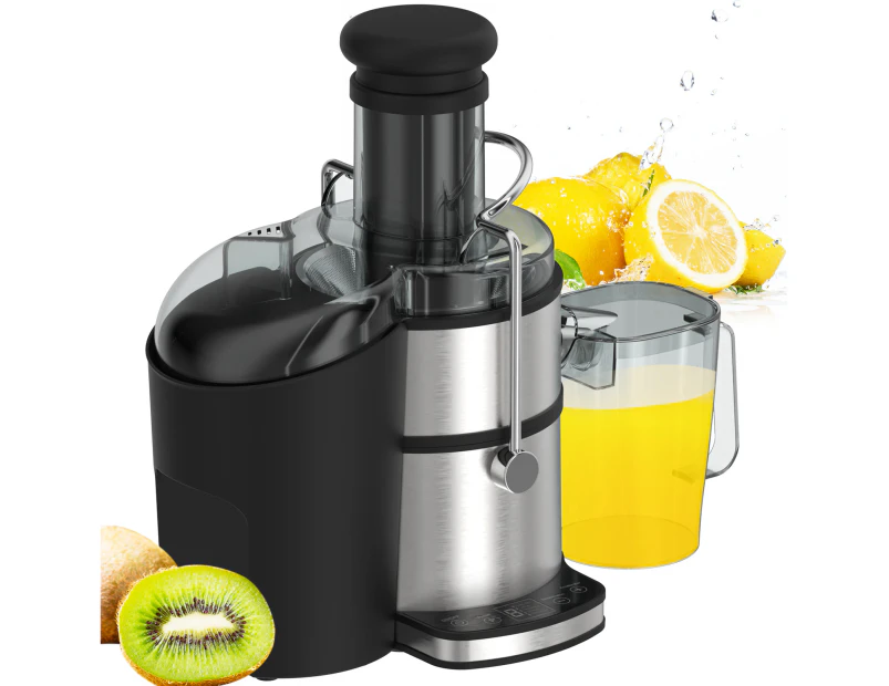 Powerful 800W Juicer, Large Capacity 2L Pulp Container and 1.1L Juice Cup, 75mm Extra Large Feeding Tube, Stainless Steel Housing with Anti-Drip Function