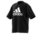 Adidas Women's Essentials Big Logo Boyfriend Tee / T-Shirt / Tshirt - Black/White