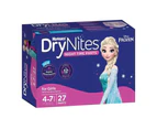 Huggies DryNites Pants Napies Diapers Night Time 4-7 Years 54 Pack Girls
