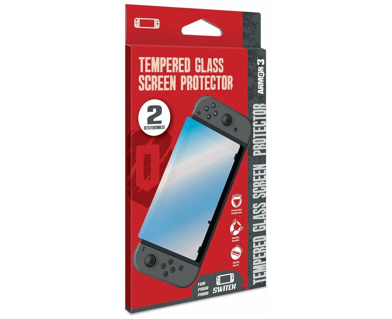 Switch Tempered Glass Screen Protector (2 Pack) Armor3