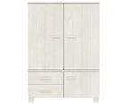 vidaXL Wardrobe "HAMAR" White  99x45x137 cm Solid Wood Pine
