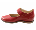 Bottero Simonee Womens Comfortable Leather Shoes Made In Brazil - Red