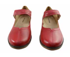 Bottero Simonee Womens Comfortable Leather Shoes Made In Brazil - Red