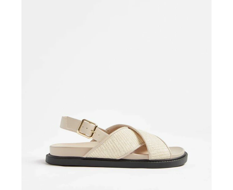 Target Womens Cross Strap Moulded Footbed Slide - Marlia - Neutral