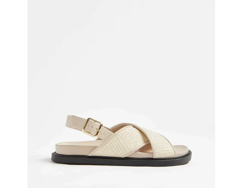 Target Womens Cross Strap Moulded Footbed Slide - Marlia - Neutral