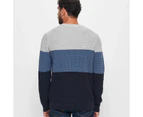 Target Stripe Knit Jumper - Blue